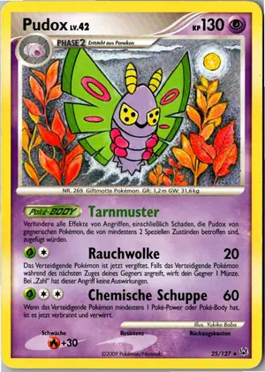 Pokémon-Karte Pudox 25/127 Platin