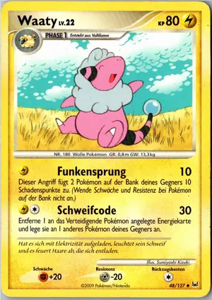 Pokémon-Karte Waaty 48/127 Platin