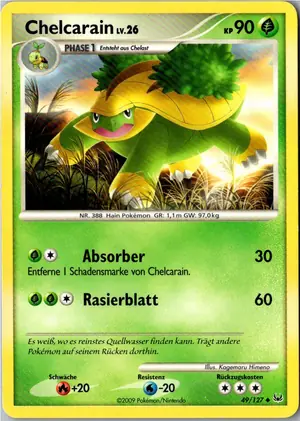 Pokémon-Karte Chelcarain 49/127 Platin
