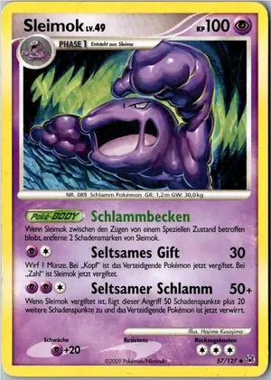 Pokémon-Karte Sleimok 57/127 Platin