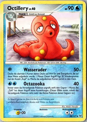 Pokémon-Karte Octillery 58/127 Platin
