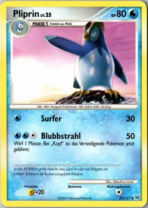 Pokémon-Karte Pliprin 59/127 Platin