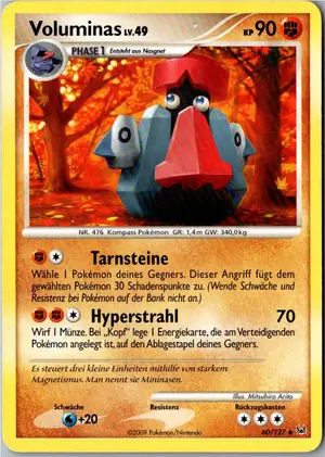Pokémon-Karte Voluminas 60/127 Platin