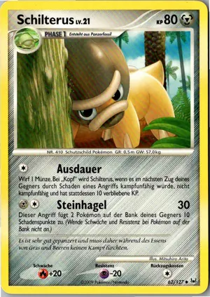 Pokémon-Karte Schilterus 62/127 Platin