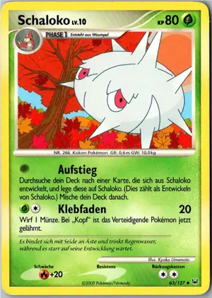Pokémon-Karte Schaloko 63/127 Platin