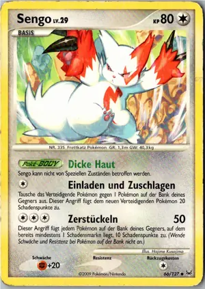 Pokémon-Karte Sengo 66/127 Platin