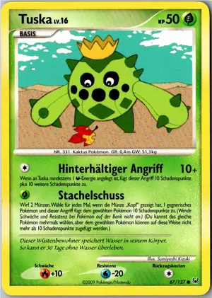 Pokémon-Karte Tuska 67/127 Platin