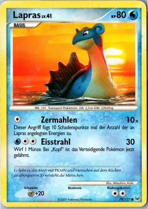 Pokémon-Karte Lapras 79/127 Platin