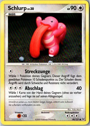 Pokémon-Karte Schlurp 80/127 Platin