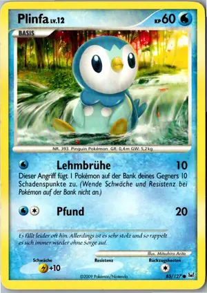 Pokémon-Karte Plinfa 85/127 Platin