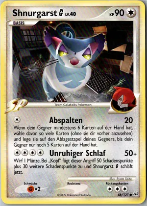 Pokémon-Karte Shnurgarst 88/127 Platin
