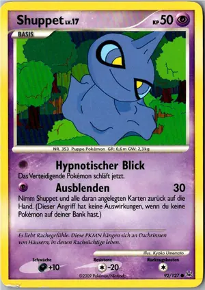 Pokémon-Karte Shuppet 92/127 Platin