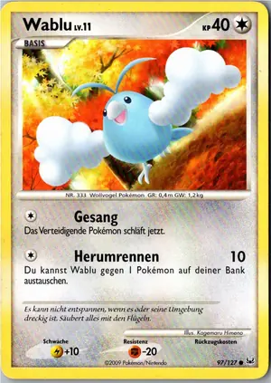 Pokémon-Karte Wablu 97/127 Platin