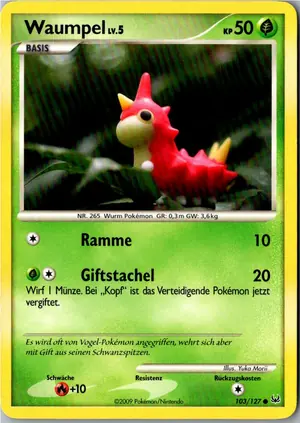 Pokémon-Karte Waumpel 103/127 Platin