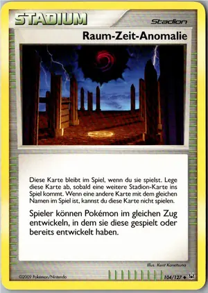 Pokémon-Karte Raum-Zeit-Anomalie 104/127 Platin