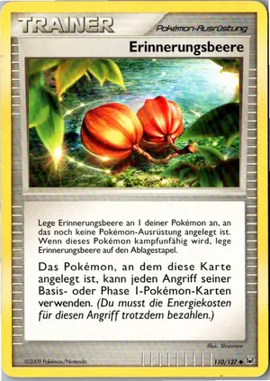 Pokémon-Karte Erinnerungsbeere 110/127 Platin