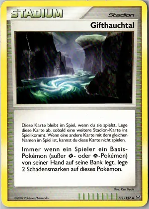 Pokémon-Karte Gifthauchtal 111/127 Platin