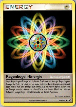 Pokémon-Karte Regenbogen-Energie 121/127 Platin