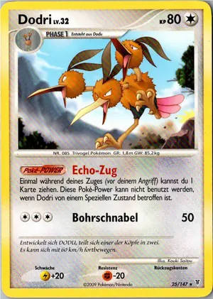 Pokémon-Karte Dodri 25/147 Ultimative Sieger