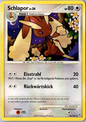 Pokémon-Karte Schlapor 63/147 Ultimative Sieger