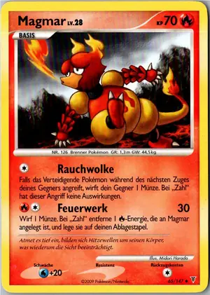 Pokémon-Karte Magmar 65/147 Ultimative Sieger