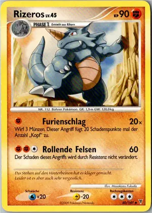 Pokémon-Karte Rizeros 80/147 Ultimative Sieger