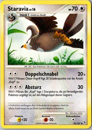 Pokémon-Karte Staravia 85/147 Ultimative Sieger