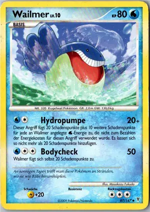 Pokémon-Karte Wailmer 87/147 Ultimative Sieger