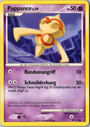 Pokémon-Karte Puppance 89/147 Ultimative Sieger