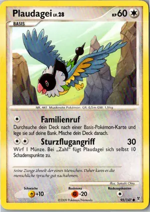 Pokémon-Karte Plaudagei 95/147 Ultimative Sieger