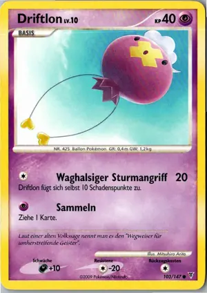 Pokémon-Karte Driftlon 103/147 Ultimative Sieger