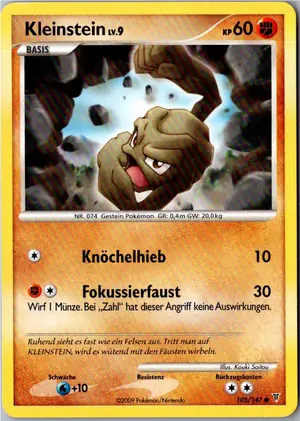Pokémon-Karte Kleinstein 105/147 Ultimative Sieger