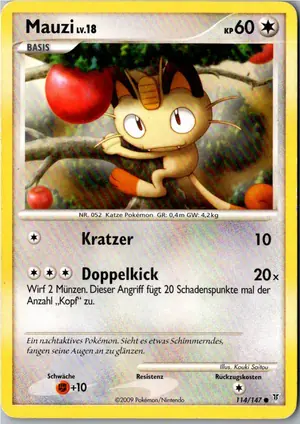 Pokémon-Karte Mauzi 114/147 Ultimative Sieger
