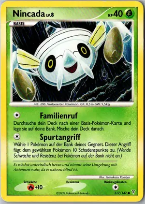 Pokémon-Karte Nincada 117/147 Ultimative Sieger