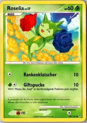 Pokémon-Karte Roselia 123/147 Ultimative Sieger