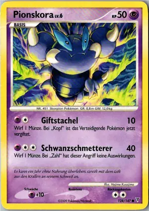 Pokémon-Karte Pionskora 128/147 Ultimative Sieger