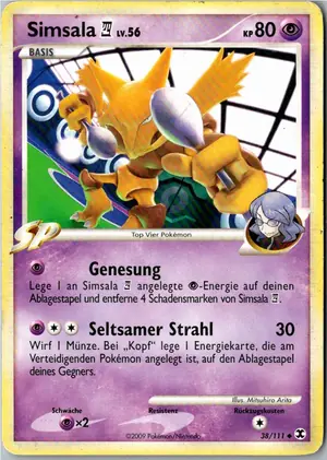 Pokémon-Karte Simsala 38/111 Aufstieg der Rivalen