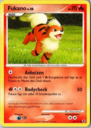 Pokémon-Karte Fukano 63/111 Aufstieg der Rivalen
