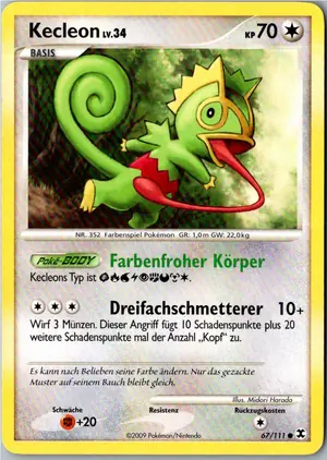 Pokémon-Karte Kecleon 67/111 Aufstieg der Rivalen