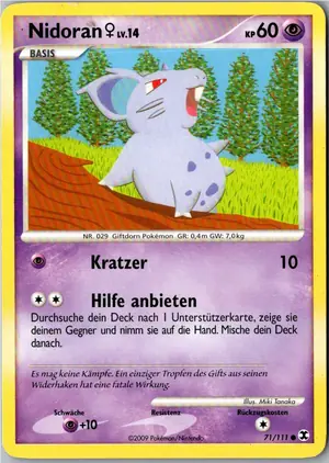 Pokémon-Karte Nidoran 71/111 Aufstieg der Rivalen