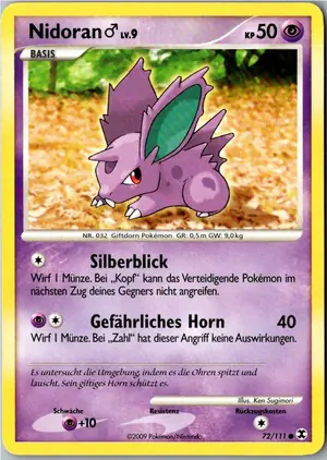 Pokémon-Karte Nidoran 72/111 Aufstieg der Rivalen