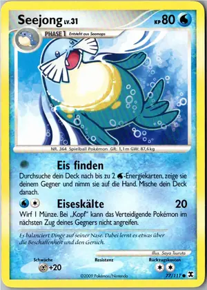 Pokémon-Karte Seejong 77/111 Aufstieg der Rivalen