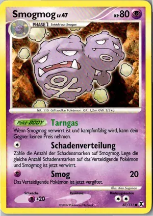 Pokémon-Karte Smogmog 87/111 Aufstieg der Rivalen