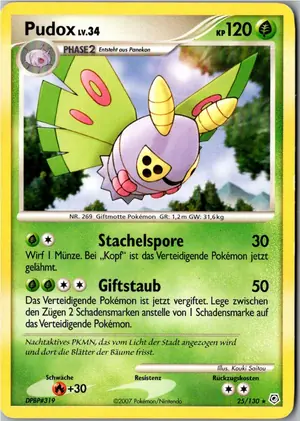 Pokémon-Karte Pudox 25/130 Diamant & Perl