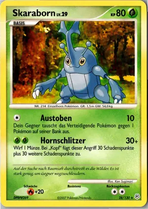Pokémon-Karte Skaraborn 28/130 Diamant & Perl