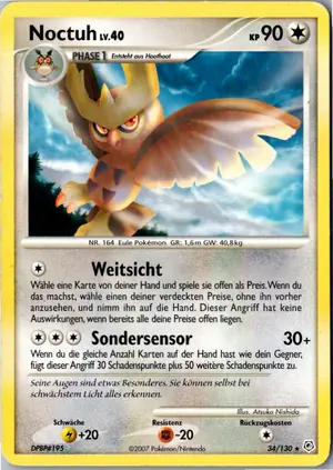 Pokémon-Karte Noctuh 34/130 Diamant & Perl
