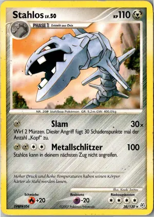 Pokémon-Karte Stahlos 38/130 Diamant & Perl