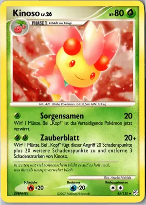 Pokémon-Karte Kinoso 45/130 Diamant & Perl