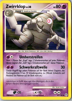 Pokémon-Karte Zwirrklop 47/130 Diamant & Perl