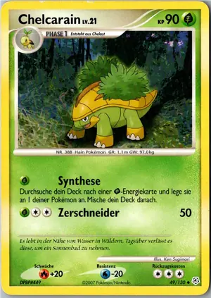 Pokémon-Karte Chelcarain 49/130 Diamant & Perl